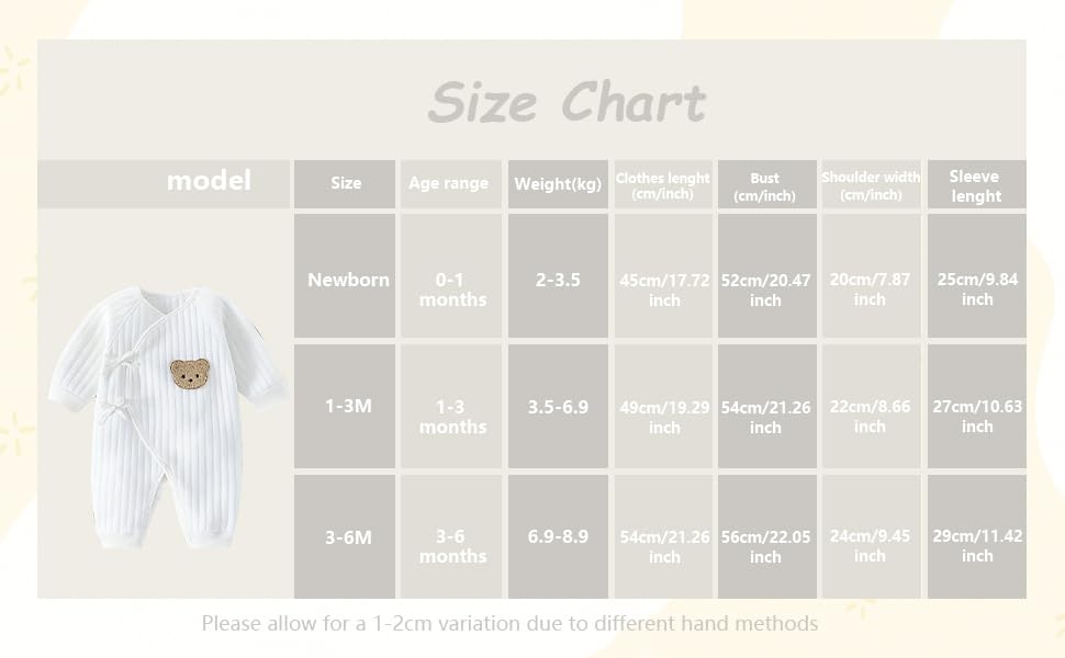 1 Pack Baby Bodysuit, 1-3 Months Neugeborenes Baby warme Baumwolle Bodysuit mit Hut, 100% Baumwolle Kleinkind Homewear verdickt Frühling und Herbst Kleidung (Beige, 1-3 Months)