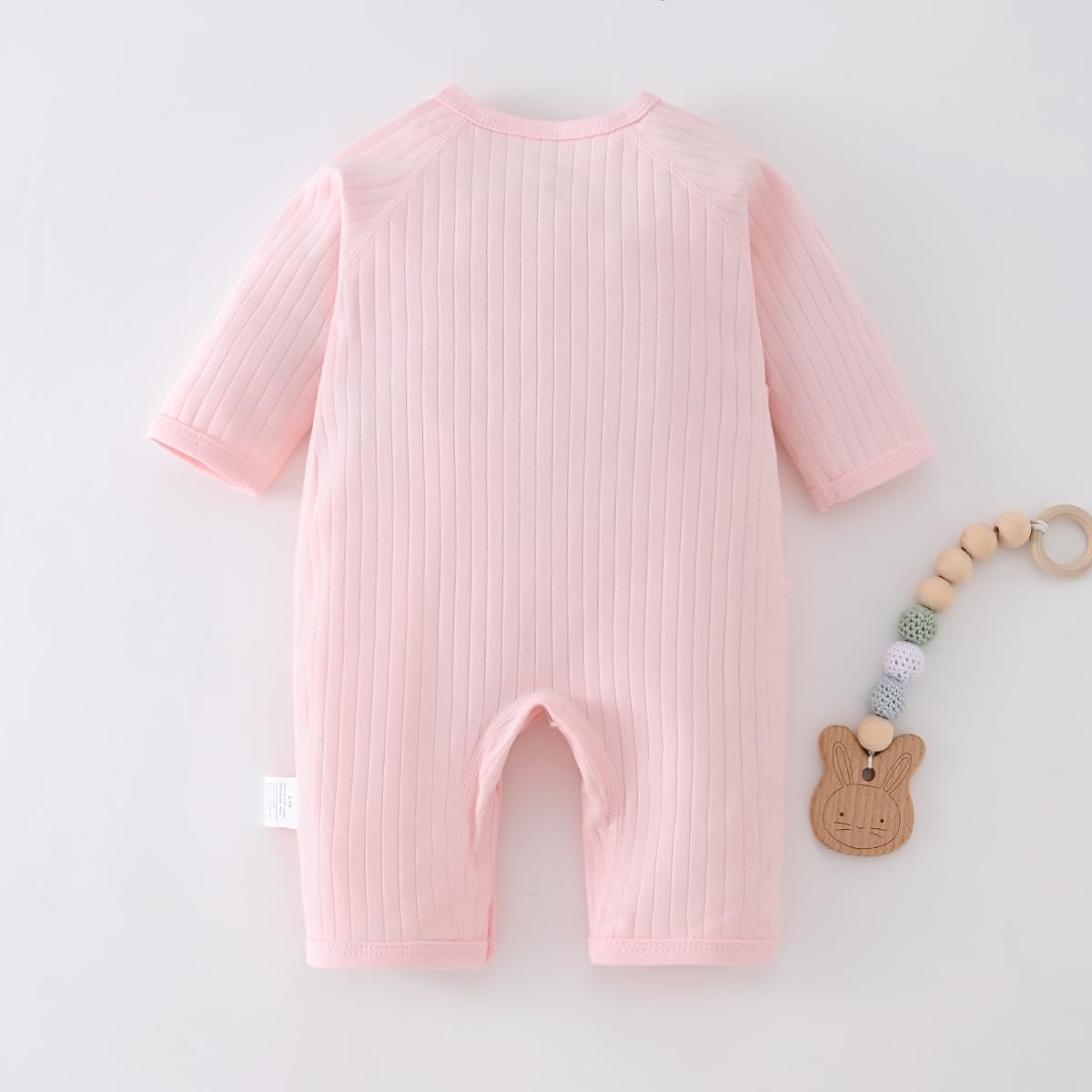 Babyfond 1 Pack Baby Bodysuit, Neugeborenes Baby warme Baumwolle Bodysuit mit Hut, 100% Baumwolle Kleinkind Homewear verdickt Frühling und Herbst Kleidung (Rosa, 1-3Monate)